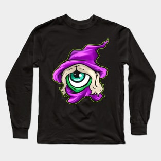 One Eyed Beholder Monster Witch Hat Costume Halloween Long Sleeve T-Shirt